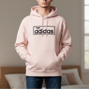 (NWT) Adidas Men’s Pink Pullover Hoodie, Medium